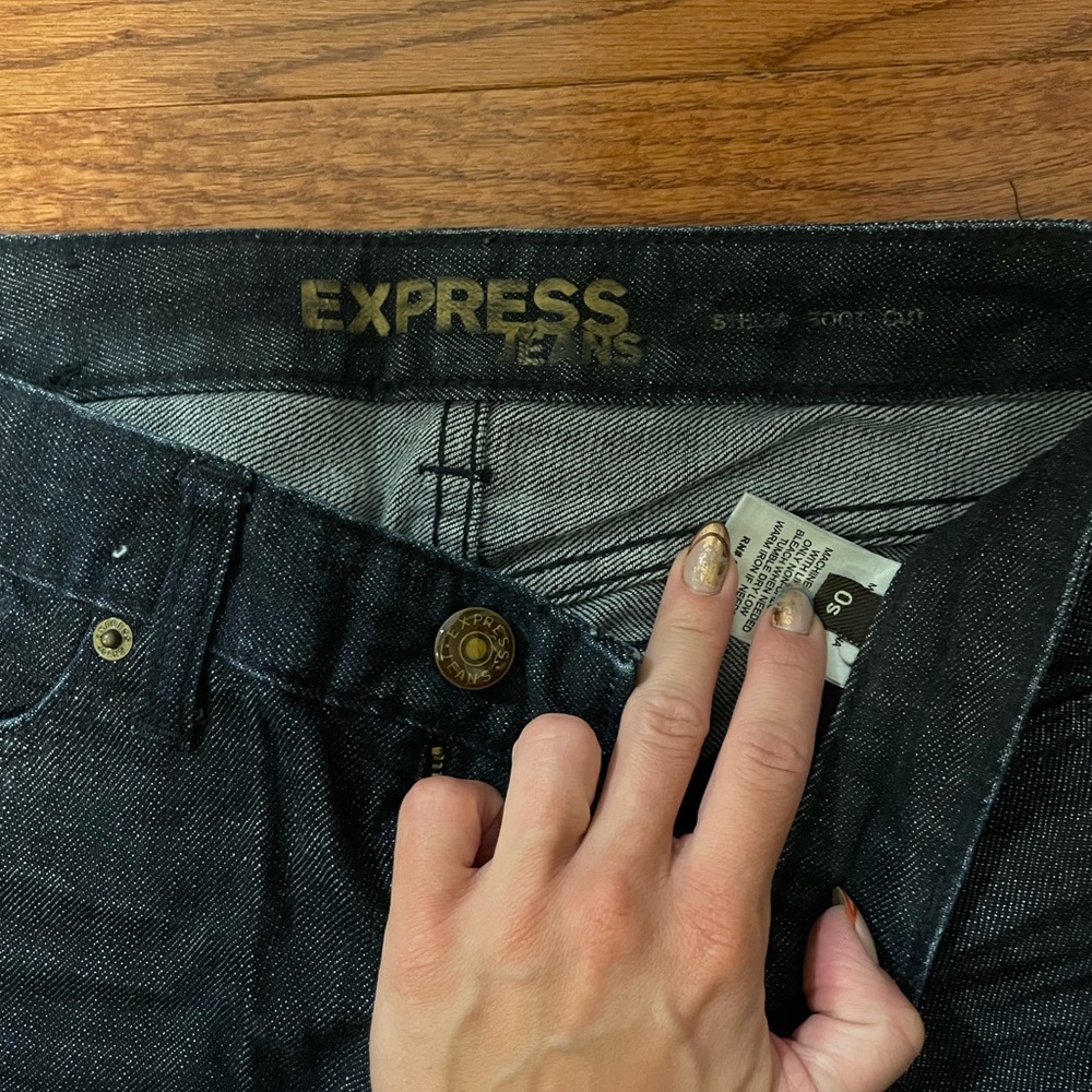Express wide leg black jeans size 0